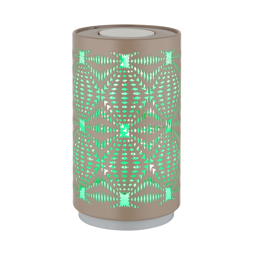 Globo - Lâmpada de mesa recarregável LED RGB com toque LED/1W/5V 500 mAh castanha