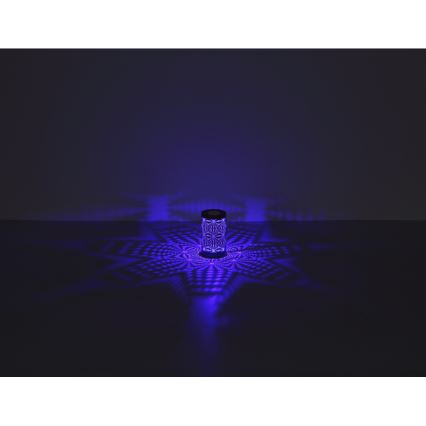 Globo - Lâmpada de mesa recarregável LED RGB com toque LED/1W/5V 500 mAh castanha