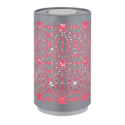 Globo - Lâmpada de mesa recarregável LED RGB com toque LED/1W/5V 500 mAh cinza