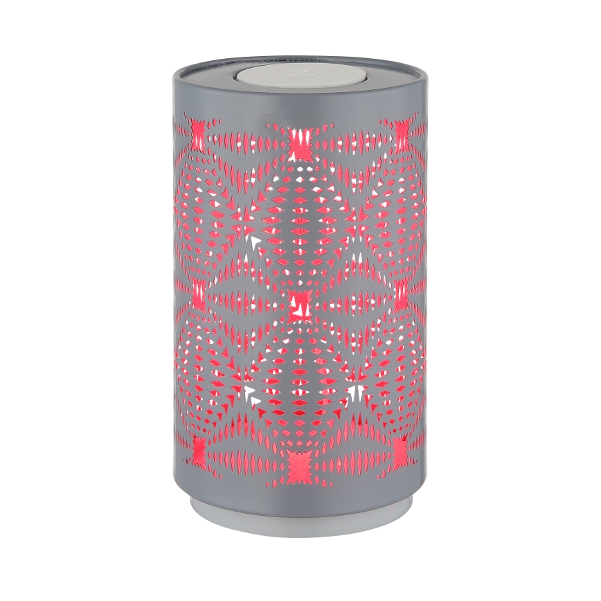 Globo - Lâmpada de mesa recarregável LED RGB com toque LED/1W/5V 500 mAh cinza