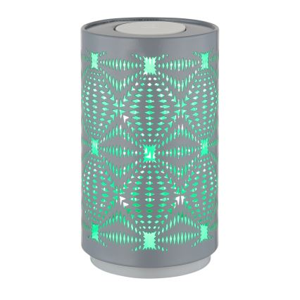 Globo - Lâmpada de mesa recarregável LED RGB com toque LED/1W/5V 500 mAh cinza