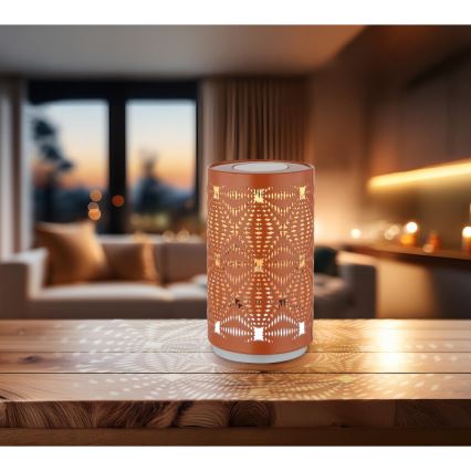 Globo - Lâmpada de mesa recarregável LED RGB tátil LED/1W/5V 500 mAh cobre