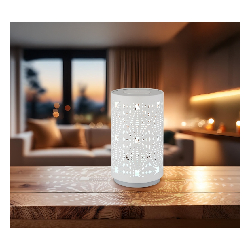 Globo - Lâmpada de mesa recarregável LED RGB com toque LED/1W/5V 500 mAh branca