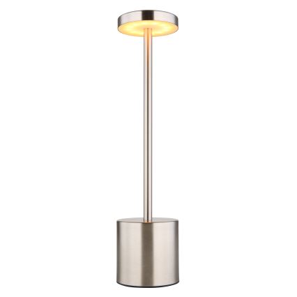 Globo - Candeeiro de mesa táctil LED com regulação LED/1,2W/3,7V 2000K/3500K/7000K 1200 mAh USB cromado mate