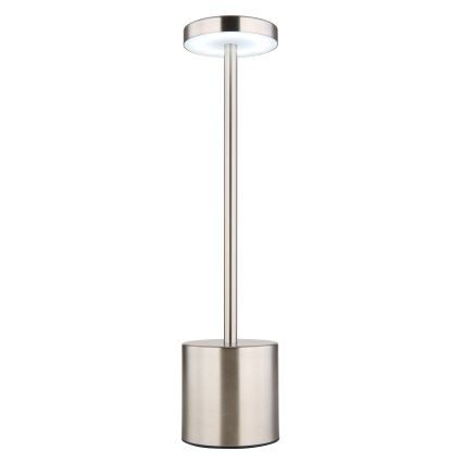 Globo - Candeeiro de mesa táctil LED com regulação LED/1,2W/3,7V 2000K/3500K/7000K 1200 mAh USB cromado mate