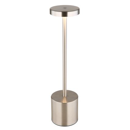Globo - Candeeiro de mesa táctil LED com regulação LED/1,2W/3,7V 2000K/3500K/7000K 1200 mAh USB cromado mate