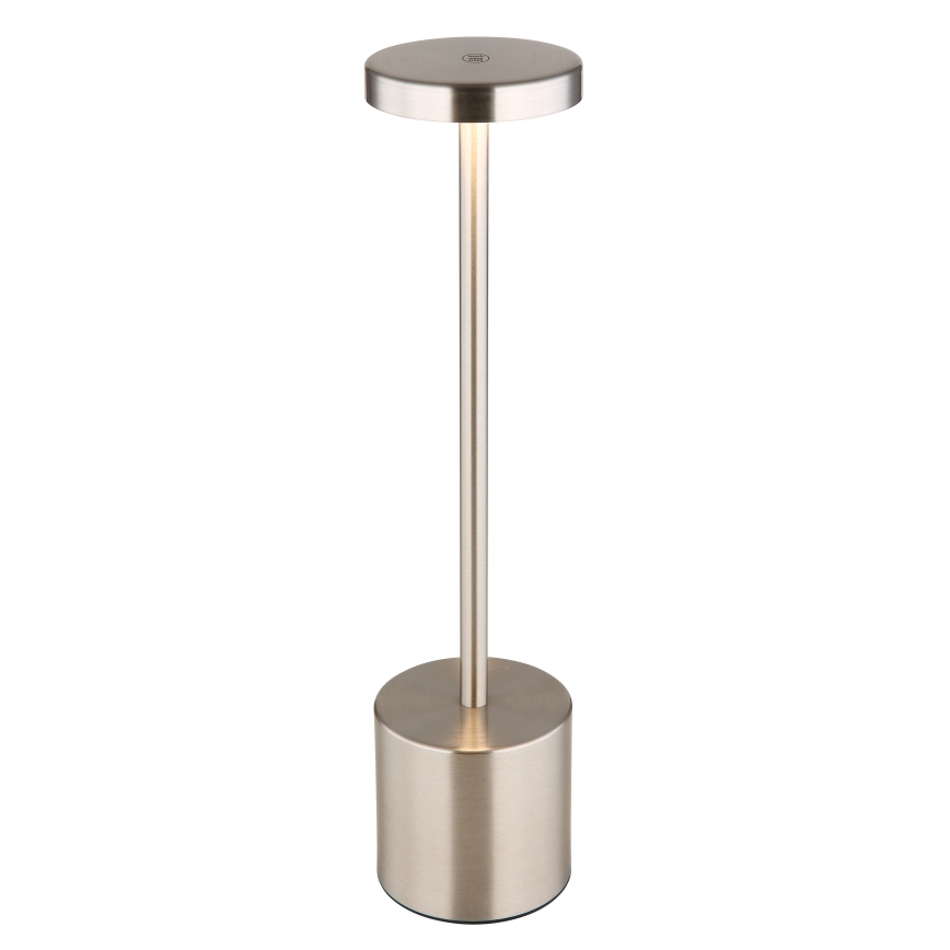 Globo - Candeeiro de mesa táctil LED com regulação LED/1,2W/3,7V 2000K/3500K/7000K 1200 mAh USB cromado mate