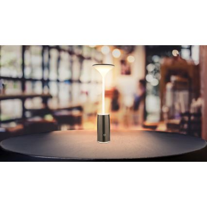 Globo - Candeeiro de mesa tátil LED com regulação LED/1,2W/3,7V 3000K 1500mAh preto
