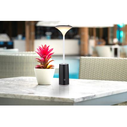 Globo - Candeeiro de mesa tátil LED com regulação LED/1,2W/3,7V 3000K 1500mAh preto