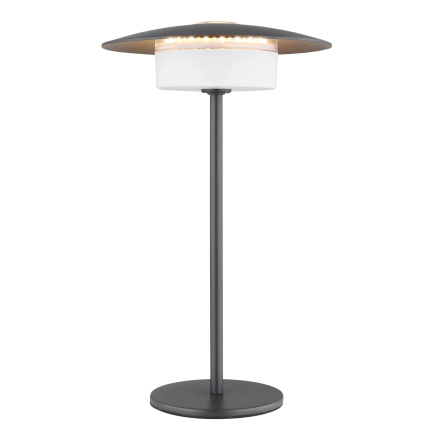 Globo - Candeeiro de mesa tátil LED para exterior LED/3W/3,7V 1800/2700/3000K IP44 1800 mAh cinzento
