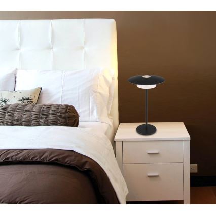 Globo - Candeeiro de mesa tátil LED para exterior LED/3W/3,7V 1800/2700/3000K IP44 1800 mAh preto