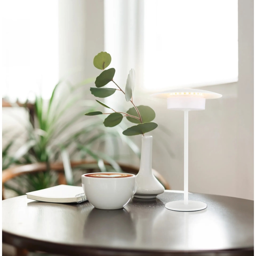Globo - Candeeiro de mesa tátil LED para exterior LED/3W/3,7V 1800/2700/3000K IP44 1800 mAh branco