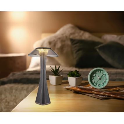 Globo - Candeeiro de mesa LED com regulação LED/2,5W/3,7V 1200mAh 2700K/4500K/6500K preto