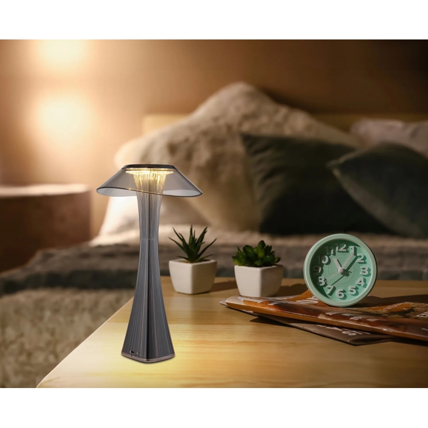 Globo - Candeeiro de mesa LED com regulação LED/2,5W/3,7V 1200mAh 2700K/4500K/6500K preto