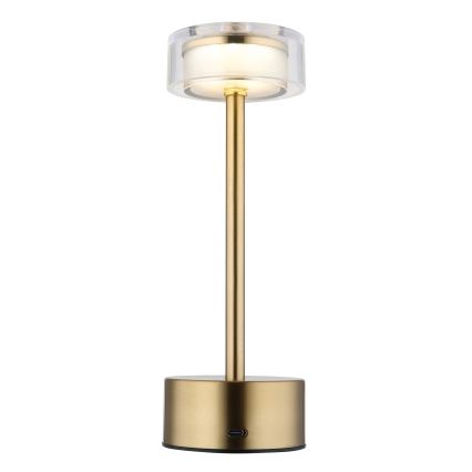 Globo - Candeeiro de mesa tátil LED com regulação LED/2,5W/3,7V 2700/4000/6500K 1800mAh latão