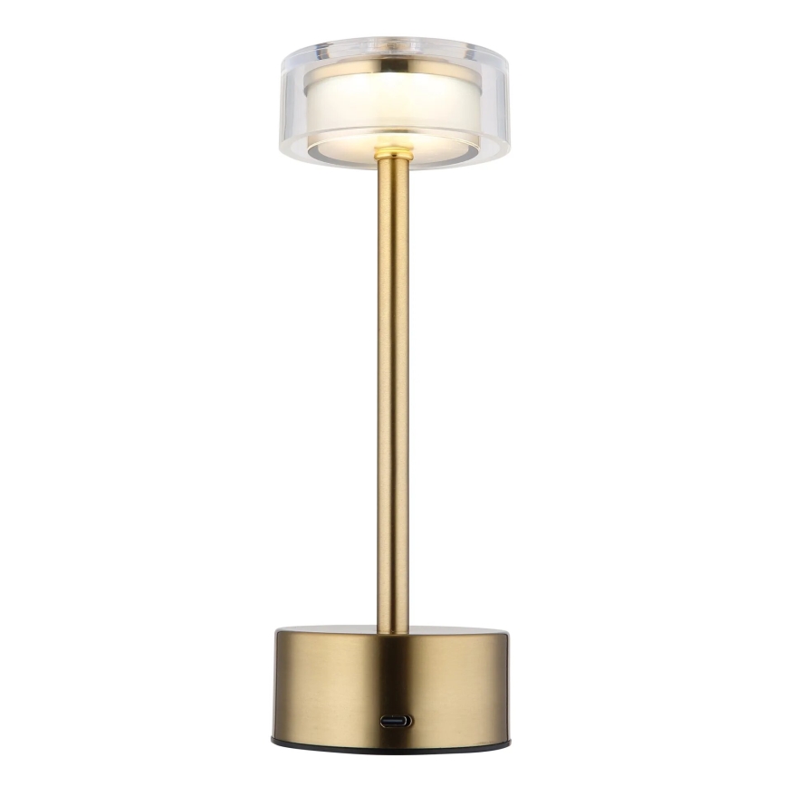 Globo - Candeeiro de mesa tátil LED com regulação LED/2,5W/3,7V 2700/4000/6500K 1800mAh latão