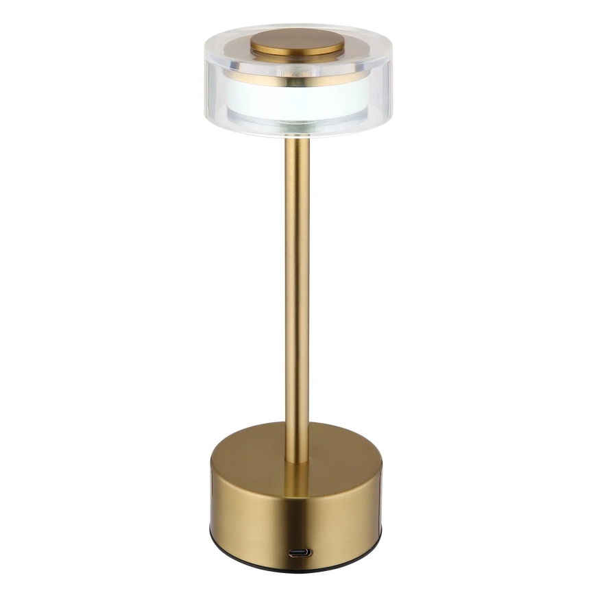Globo - Candeeiro de mesa tátil LED com regulação LED/2,5W/3,7V 2700/4000/6500K 1800mAh latão