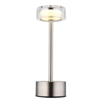 Globo - Candeeiro de mesa tátil LED com regulação LED/2,5W/3,7V 2700/4000/6500K 1800mAh cromado mate