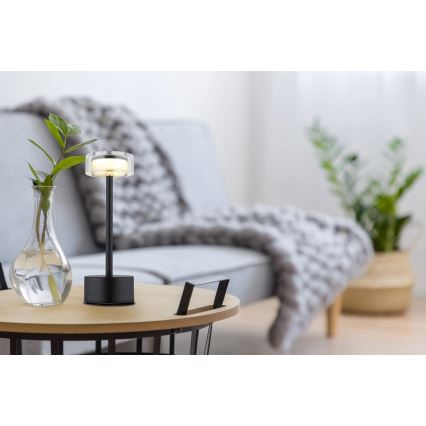 Globo - Candeeiro de mesa tátil LED com regulação LED/2,5W/3,7V 2700/4000/6500K 1800mAh preto