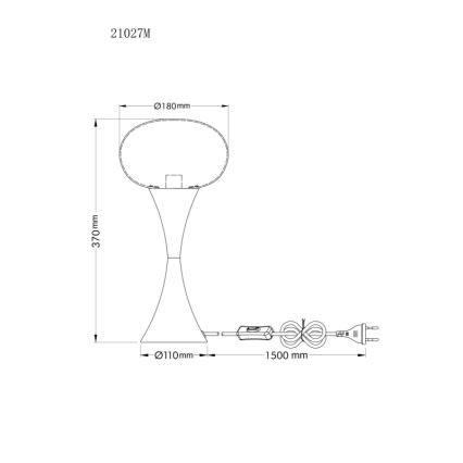 Globo - Candeeiro de mesa 1xE14/25W/230V latão
