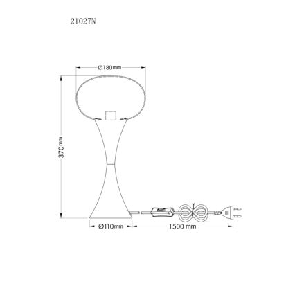 Globo - Candeeiro de mesa 1xE14/25W/230V cromado mate
