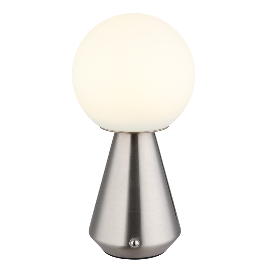 Globo - Lâmpada de mesa exterior tátil LED regulável LED/1,5W/5V 3000/4500/6500K 1800 mAh IP41 cromo fosco