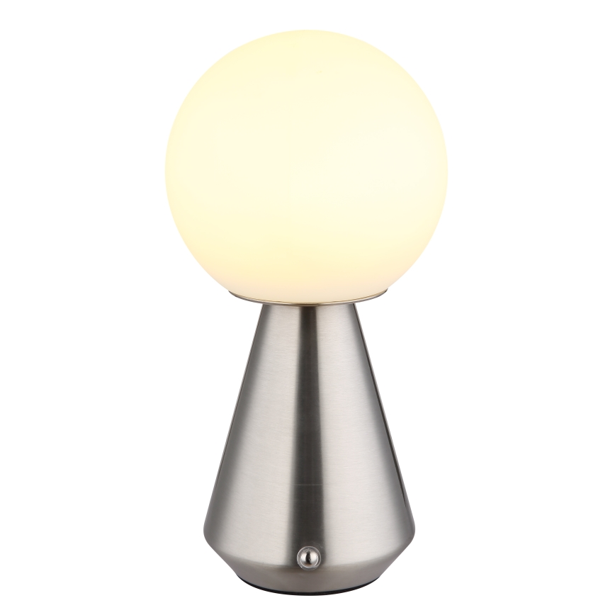 Globo - Lâmpada de mesa exterior tátil LED regulável LED/1,5W/5V 3000/4500/6500K 1800 mAh IP41 cromo fosco
