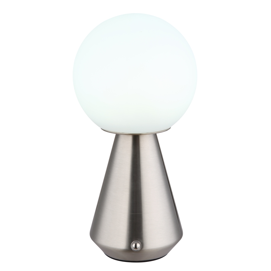 Globo - Lâmpada de mesa exterior tátil LED regulável LED/1,5W/5V 3000/4500/6500K 1800 mAh IP41 cromo fosco