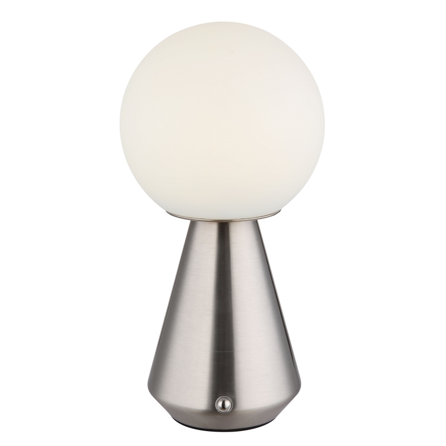 Globo - Lâmpada de mesa exterior tátil LED regulável LED/1,5W/5V 3000/4500/6500K 1800 mAh IP41 cromo fosco