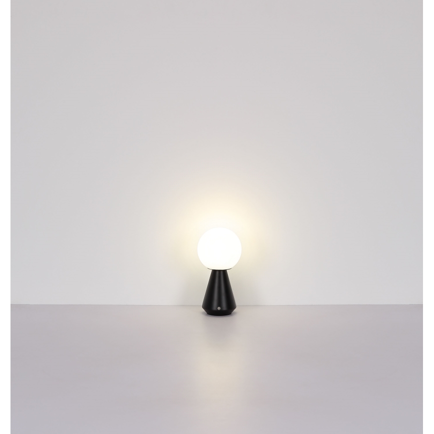 Globo - Lâmpada de mesa exterior tátil LED regulável LED/1,5W/5V 3000/4500/6500K 1800 mAh IP41 preta