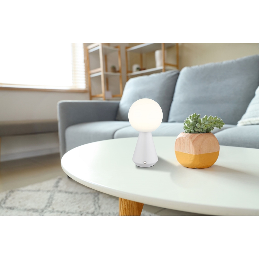 Globo - Lâmpada de mesa exterior tátil LED regulável LED/1,5W/5V 3000/4500/6500K 1800 mAh IP41 branca