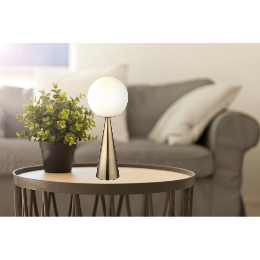 Globo - Candeeiro de mesa 1xE27/40W/230V latão