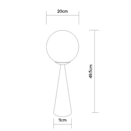 Globo - Candeeiro de mesa 1xE27/40W/230V cromado mate