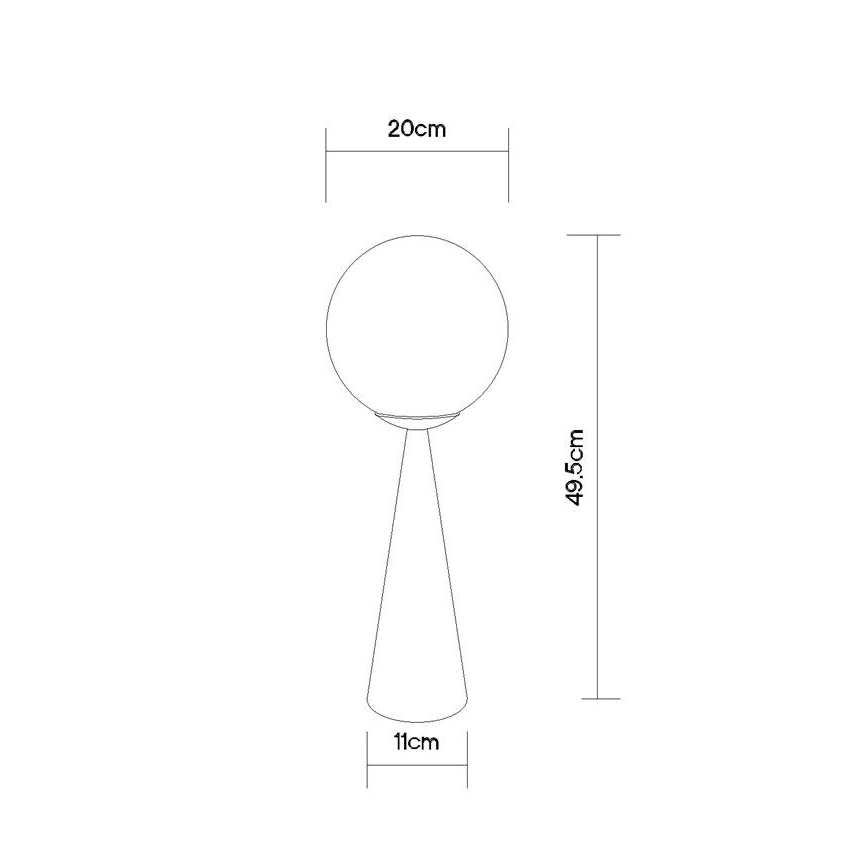 Globo - Candeeiro de mesa 1xE27/40W/230V cromado mate