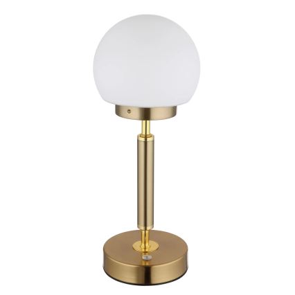 Globo - Candeeiro de mesa LED tátil com regulação LED/2,5W/5V 1800mAh 2700/4000/6500K latão