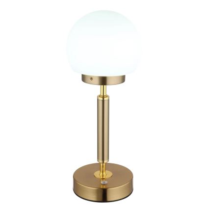 Globo - Candeeiro de mesa LED tátil com regulação LED/2,5W/5V 1800mAh 2700/4000/6500K latão