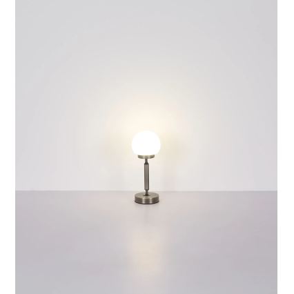 Globo - Candeeiro de mesa LED tátil com regulação LED/2,5W/5V 1800mAh 2700/4000/6500K cromado mate