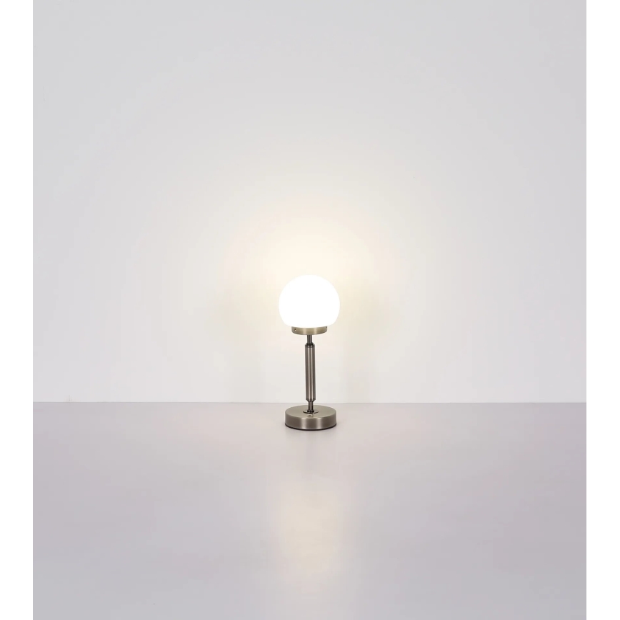 Globo - Candeeiro de mesa LED tátil com regulação LED/2,5W/5V 1800mAh 2700/4000/6500K cromado mate