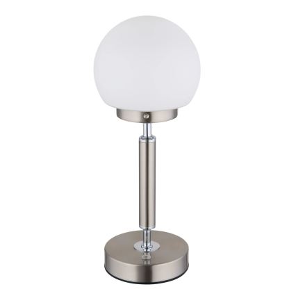 Globo - Candeeiro de mesa LED tátil com regulação LED/2,5W/5V 1800mAh 2700/4000/6500K cromado mate