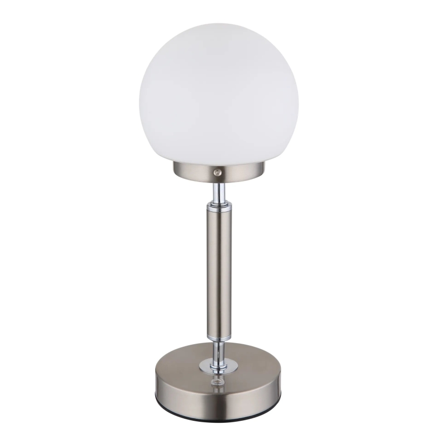Globo - Candeeiro de mesa LED tátil com regulação LED/2,5W/5V 1800mAh 2700/4000/6500K cromado mate