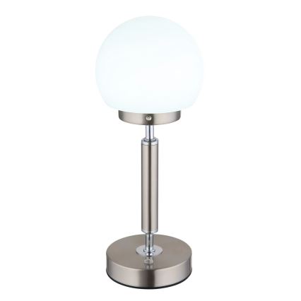 Globo - Candeeiro de mesa LED tátil com regulação LED/2,5W/5V 1800mAh 2700/4000/6500K cromado mate