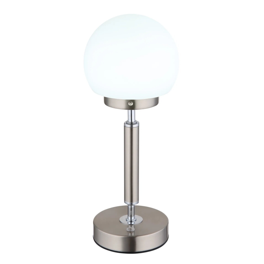 Globo - Candeeiro de mesa LED tátil com regulação LED/2,5W/5V 1800mAh 2700/4000/6500K cromado mate