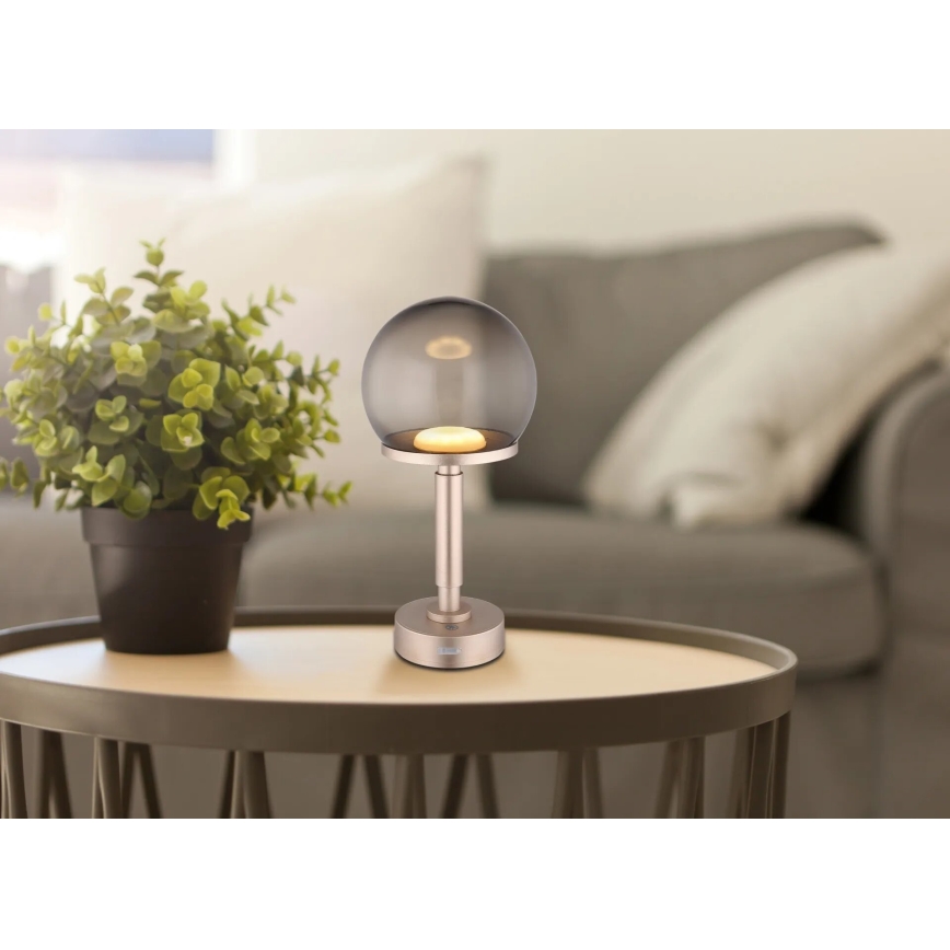 Globo - Candeeiro de mesa LED tátil com regulação LED/2,5W/5V 1800mAh 2700/4000/6500K Rosa dourado