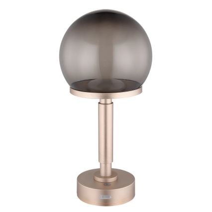 Globo - Candeeiro de mesa LED tátil com regulação LED/2,5W/5V 1800mAh 2700/4000/6500K Rosa dourado