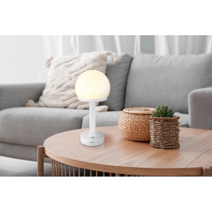 Globo - Candeeiro de mesa LED tátil com regulação LED/2,5W/5V 1800mAh 2800K branco
