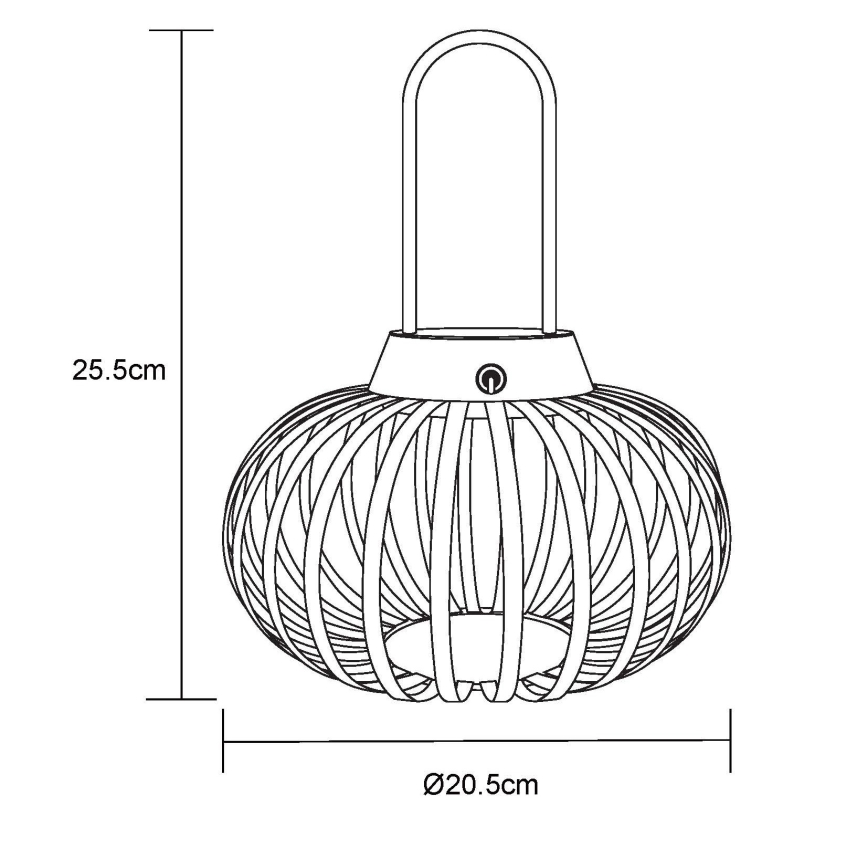 Globo - Lâmpada de mesa LED recarregável tátil e regulável LED/1W/3,7V 1500 mAh