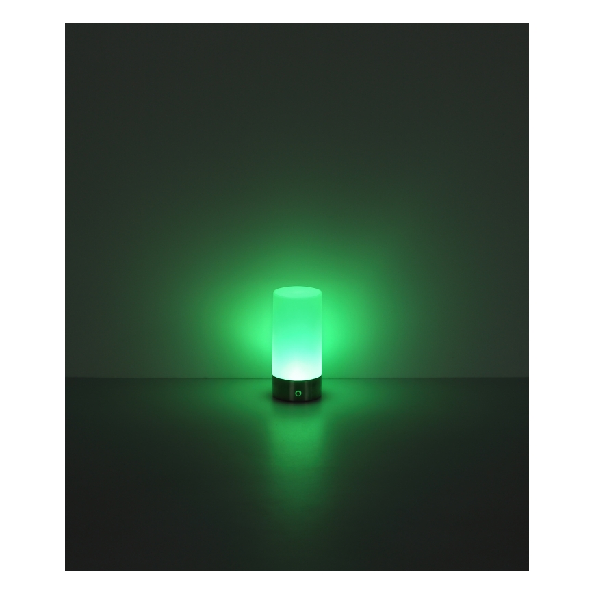 Globo - Candeeiro de mesa de exterior tátil LED RGBW regulável LED/1,8W/5V 1500 mAh IP44 cromado mate
