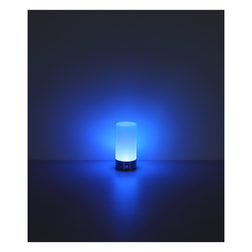 Globo - Candeeiro de mesa de exterior tátil LED RGBW regulável LED/1,8W/5V 1500 mAh IP44 cromado mate