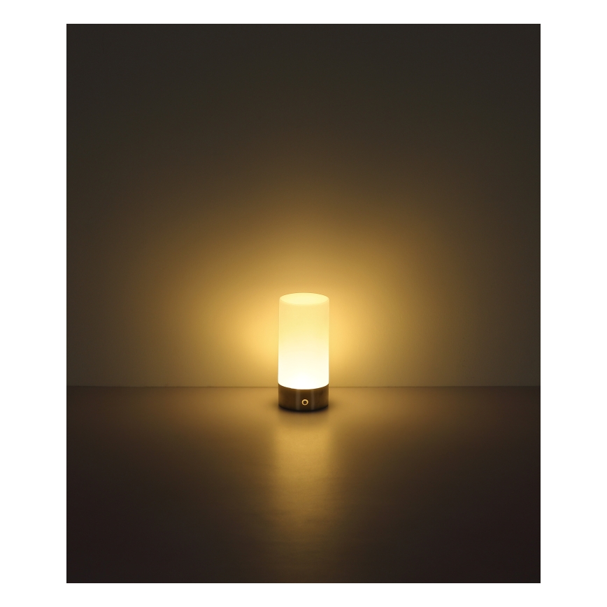 Globo - Candeeiro de mesa de exterior tátil LED RGBW regulável LED/1,8W/5V 1500 mAh IP44 cromado mate