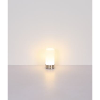 Globo - Candeeiro de mesa de exterior tátil LED RGBW regulável LED/1,8W/5V 1500 mAh IP44 cromado mate